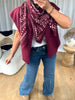 FOULARD BANDANA  BORDEAU
