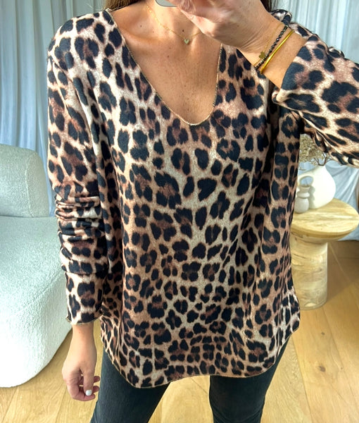 TOP MANON LÉOPARD