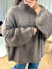 PULL EXTRA OVERSIZE TAUPE