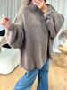 PULL EXTRA OVERSIZE TAUPE
