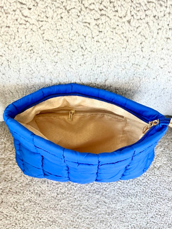 POCHETTE MATELASSÉE BLEU