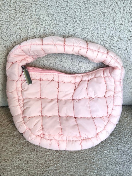 PETIT SAC MATELASSÉ ROSE PÂLE