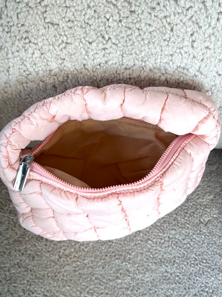 PETIT SAC MATELASSÉ ROSE PÂLE