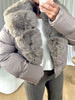 DOUDOUNE  FOURRURE TAUPE