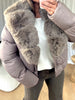 DOUDOUNE  FOURRURE TAUPE