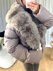 DOUDOUNE  FOURRURE TAUPE