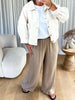 PANTALON MOUSSELINE TAUPE