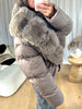 DOUDOUNE  FOURRURE TAUPE