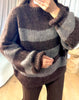 PULL COSY RAYÉ CHOCO