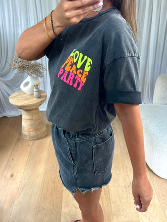 T-SHIRT LOVE PEACE PARTY