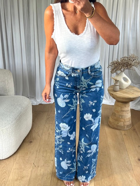 JEANS FLEURS