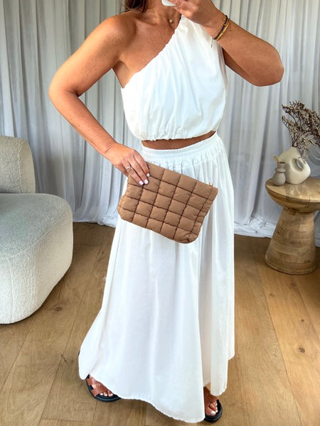 POCHETTE MATELASSÉE CAMEL
