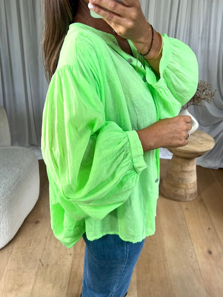 CHEMISE FLUO VERT