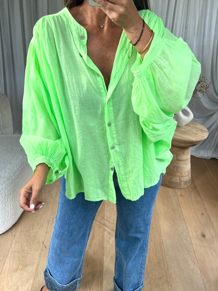 CHEMISE FLUO VERT