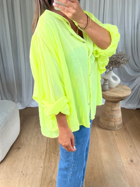 CHEMISE FLUO JAUNE