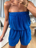 COMBI/SHORT ÉPONGE BLEU