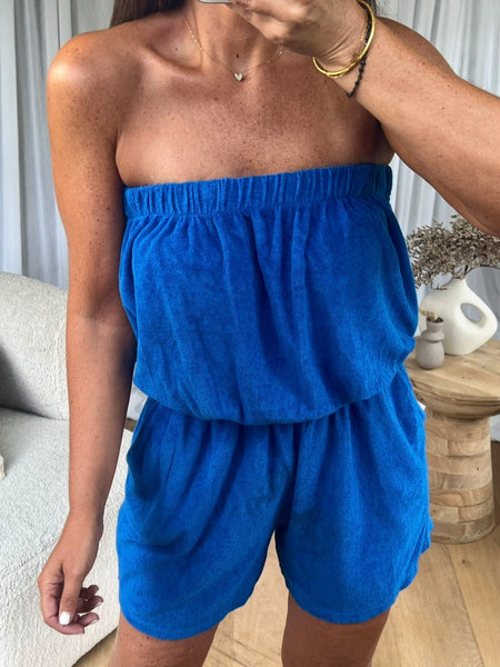 COMBI/SHORT ÉPONGE BLEU