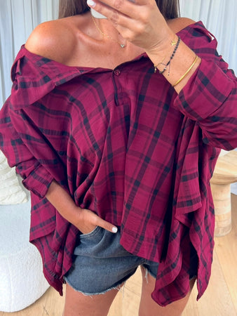 CHEMISE BUCHERON BORDEAU