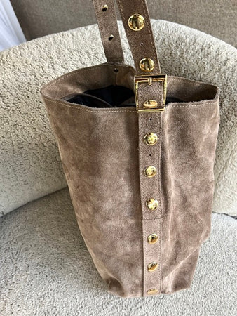 SAC BESACE CLOUS CUIR