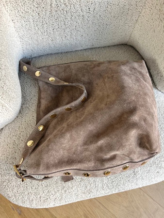 SAC BESACE CLOUS CUIR