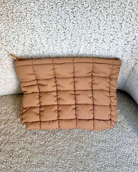 POCHETTE MATELASSÉE CAMEL