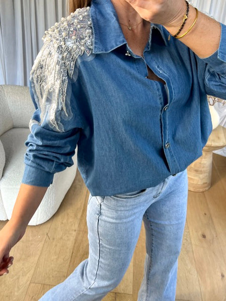 CHEMISE PERLES