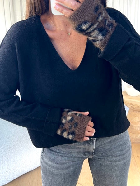 MITAINES LÉOPARD CHOCO