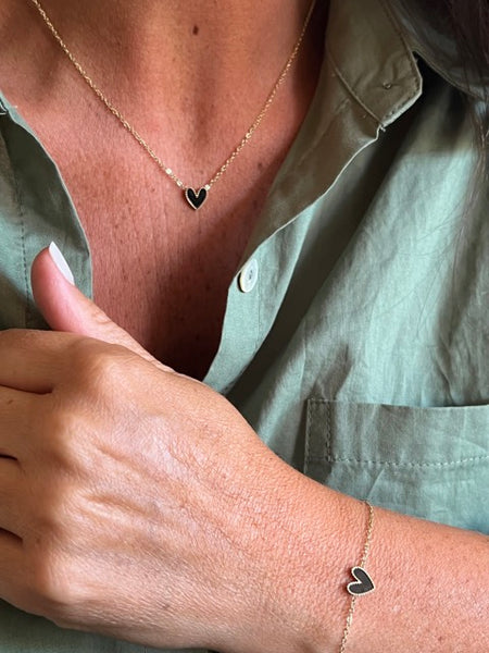 BRACELET COEUR NOIR