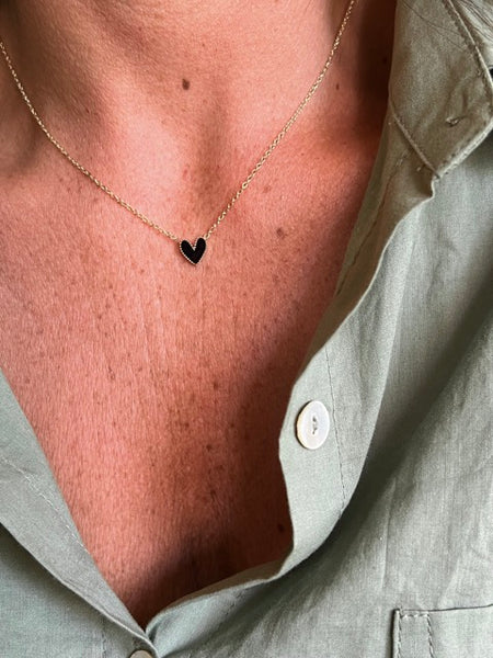 COLLIER COEUR NOIR