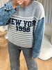 PULL MANCHES DENIM NY