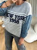 PULL MANCHES DENIM NY