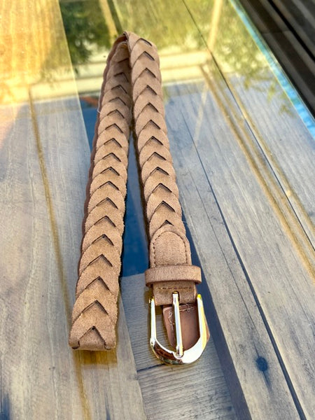 CEINTURE TRESSE MARRON