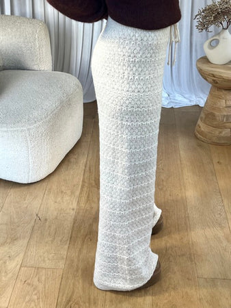 PANTALON MAILLE ÉCRU