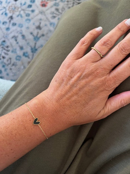 BRACELET COEUR NOIR