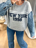 PULL MANCHES DENIM NY