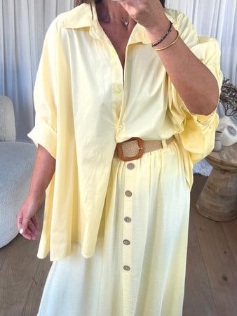 CHEMISE OVERSIZE JAUNE
