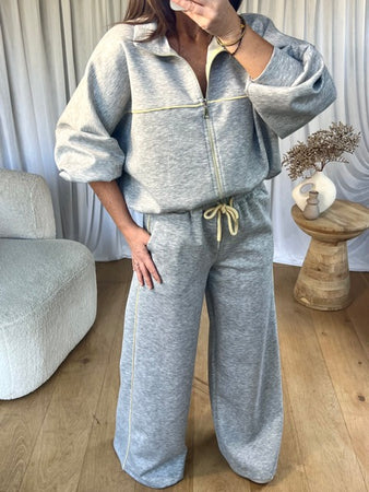 ENSEMBLE JOGGER ZIPPÉ GRIS