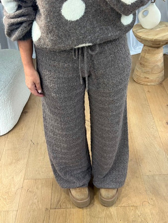 PANTALON MAILLE TAUPE