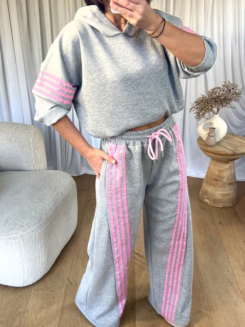 ENSEMBLE JOGGER PINK GRIS