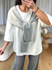 T-SHIRT NOEUD GRIS
