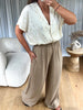 PANTALON MOUSSELINE TAUPE