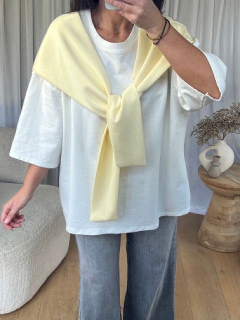 T-SHIRT NOEUD JAUNE