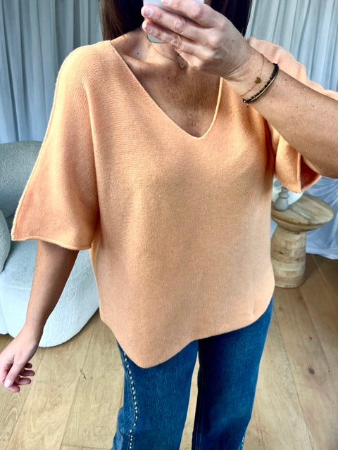 PULL VIVI MANCHES COURTES SAUMON