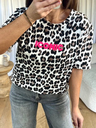 T-SHIRT ICONIC LÉOPARD