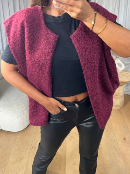 GILET FEUTRINE BORDEAU