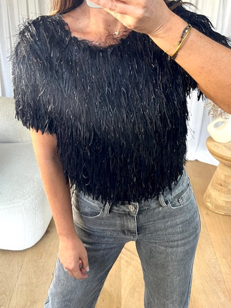 TOP PLUME NOIR