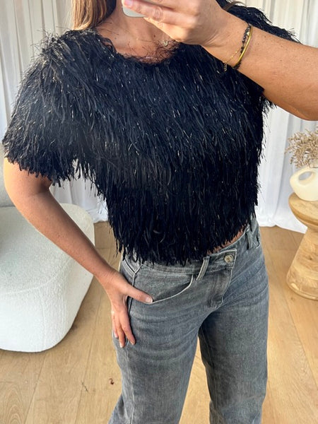 TOP PLUME NOIR