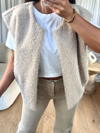 GILET FEUTRINE BEIGE