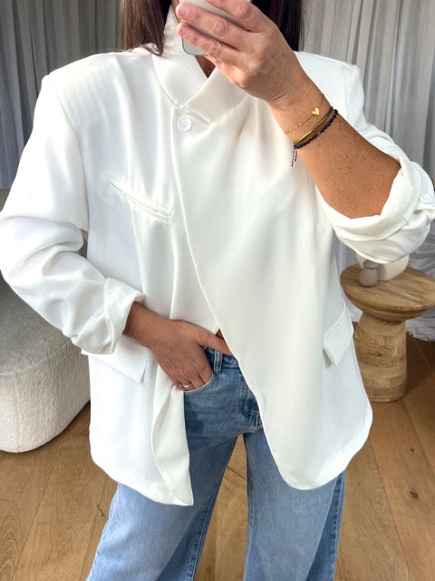 BLAZER CROISÉ BLANC