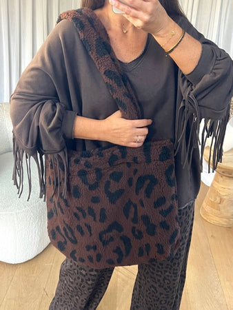 SAC MOUMOUTE LÉOPARD CHOCO